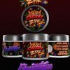 Cherry Z Pie By Cannatique Farm premium exotic flower packaging with cherry dessert-inspired strain branding and frosty indoor buds